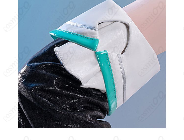 初音ミク EXPO10th コスプレ衣装 袖部分のデザイン細部|ライン装飾と形状にこだわった仕上がり