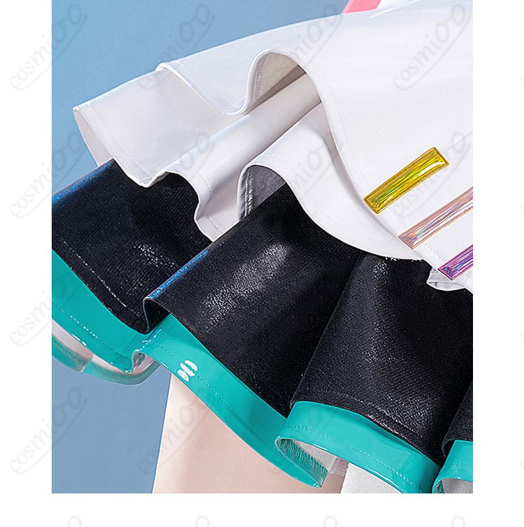 初音ミク EXPO10th コスプレ衣装 裾部分の装飾ディテール|軽やかな素材と動きのあるデザイン