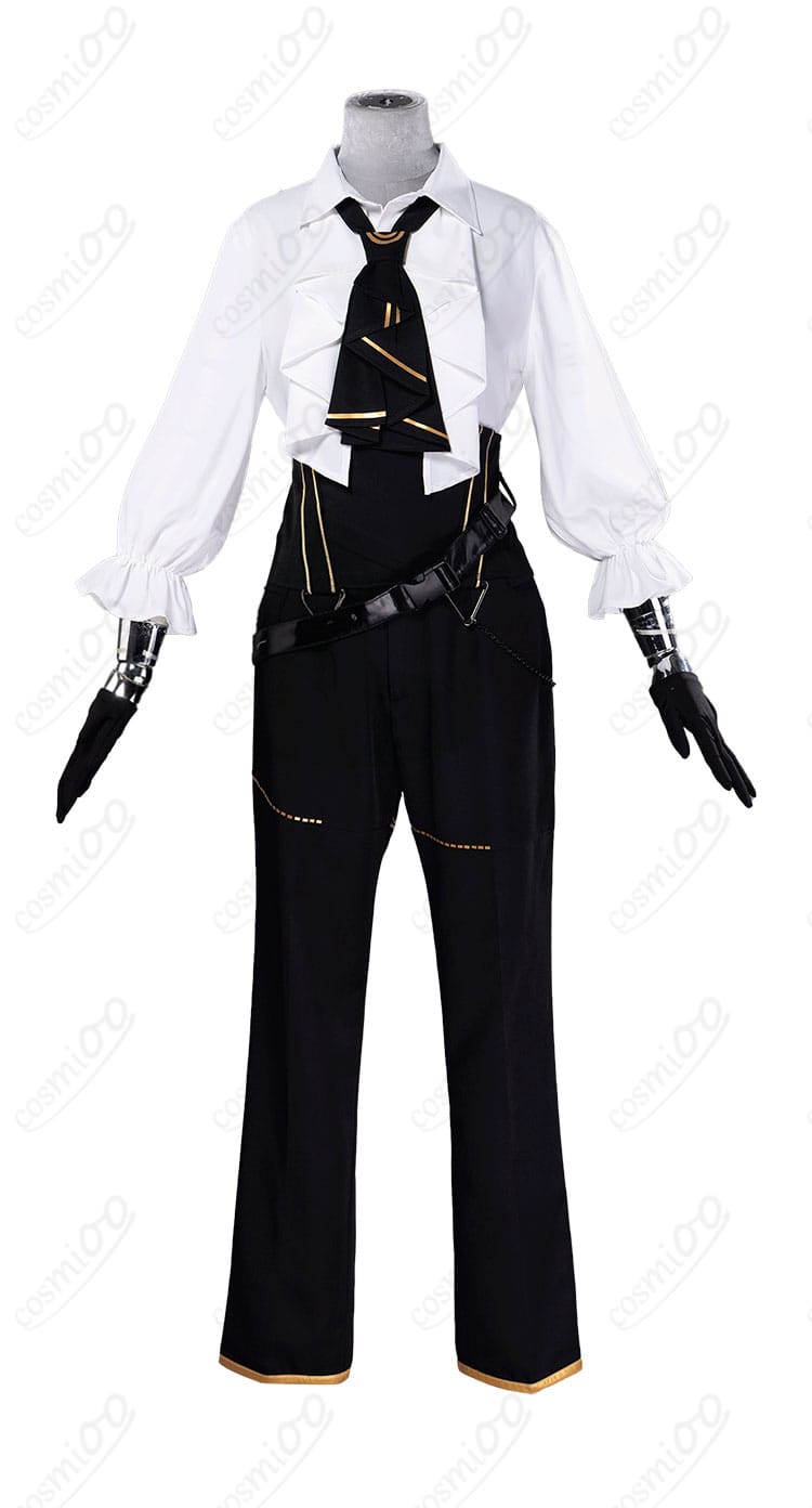 アークナイツ シャレム コスプレ衣装 シャツ・ズボン装飾ディテール|質感の高い布地と丁寧なステッチ