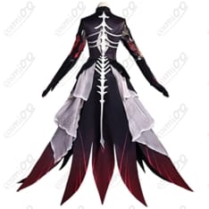 原神 ロノヴァ（死の執政）コスプレ衣装｜黒×深紅の荘厳デザイン・フルセット - 2枚目の画像（サムネイル）