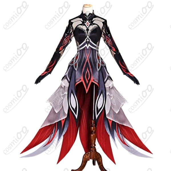 原神 ロノヴァ（死の執政）コスプレ衣装｜黒×深紅の荘厳デザイン・フルセット