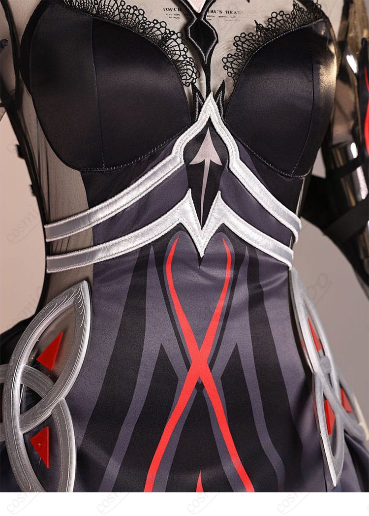 原神 ロノヴァ 死の執政 コスプレ衣装 衣襟装飾ディテール 精巧な模様デザイン