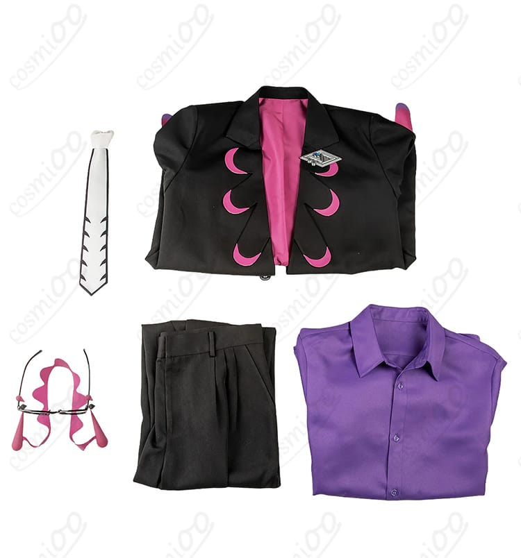 カラスバ コスプレ衣装 セット内容展示|シャツ・ズボン・ネクタイ・メガネのフルセット
