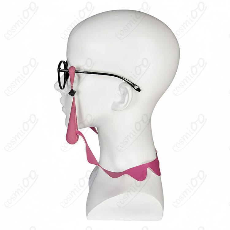 カラスバ コスプレ衣装 メガネ側面装飾ディテール|メタルフレームの質感まで表現