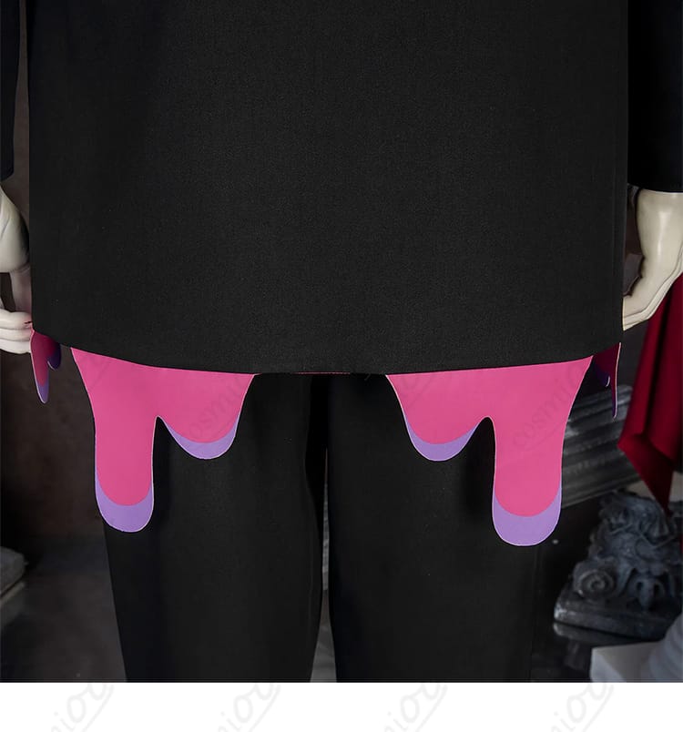 カラスバ コスプレ衣装 外套背面裾ディテール|裾の形状や装飾をリアルに再現