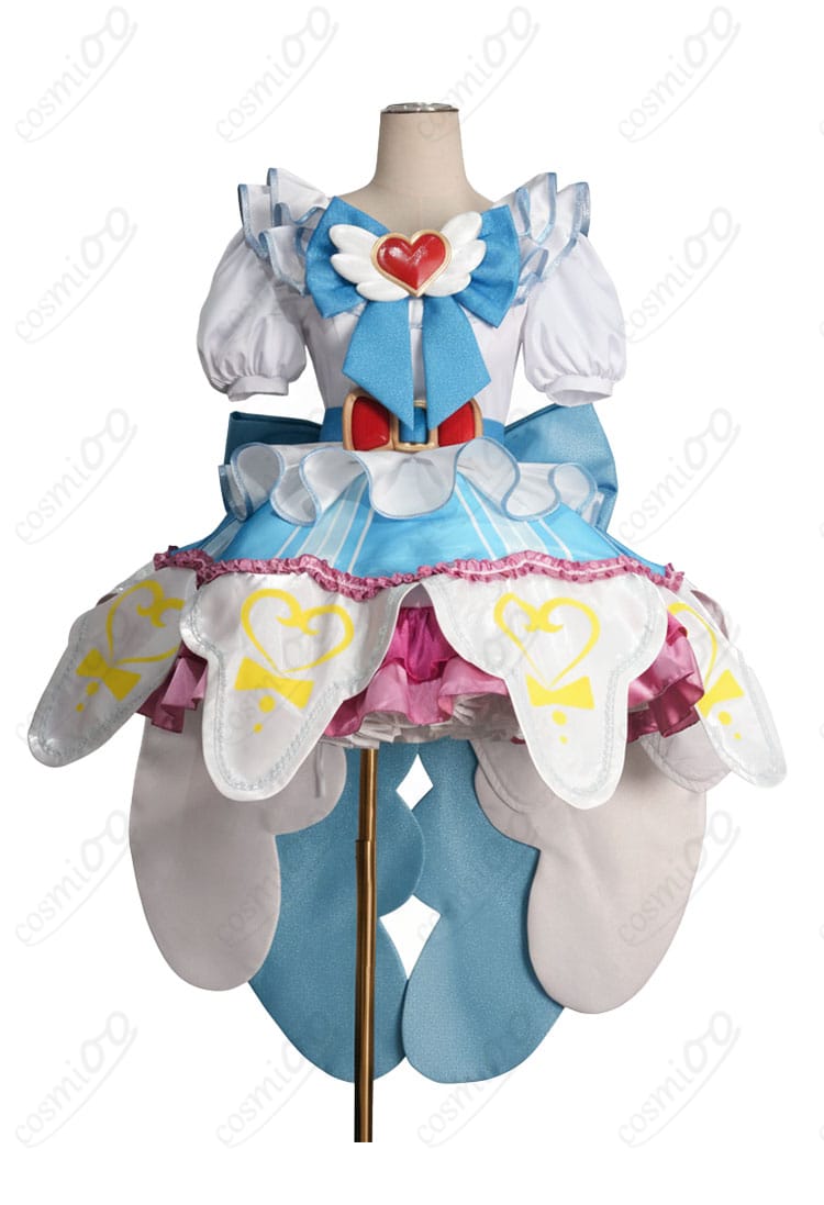 白玉みかん コスプレ衣装 正面全体図|シルキーハートサイリウムコーデ 高品質ワンピースデザイン