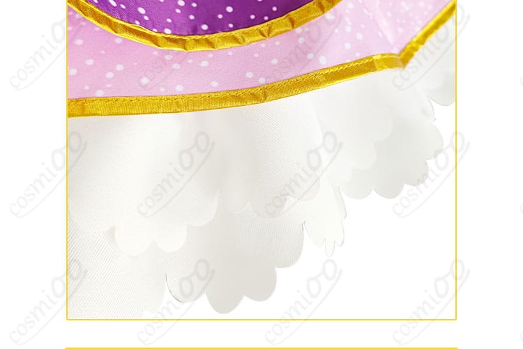 ラブライブ!スクフェス 東條希 コスプレ衣装 スカート裾装飾ディテール|華やかなフリルと魔法少女風の可愛さ