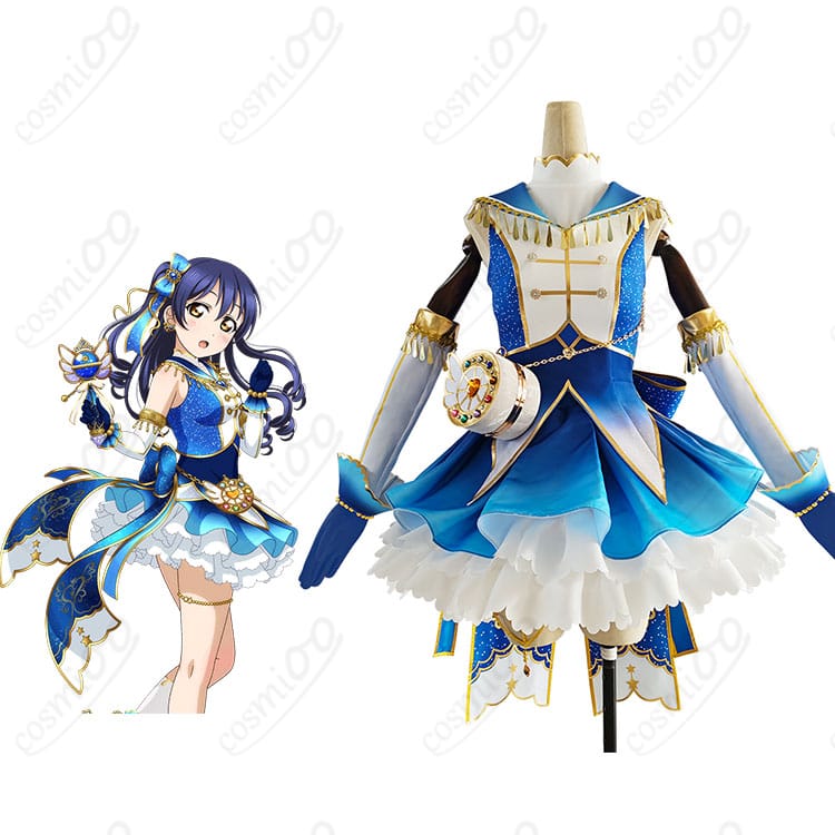 ラブライブ!園田海未 お化粧の魔法編 コスプレ衣装 着用イメージとキャラクター全身図|上品で大人っぽい雰囲気を再現