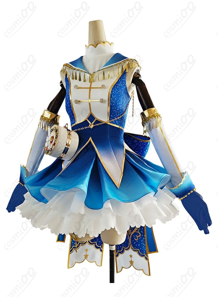 ラブライブ!園田海未 お化粧の魔法編 コスプレ衣装 側面図|シルエットや装飾の立体感を確認