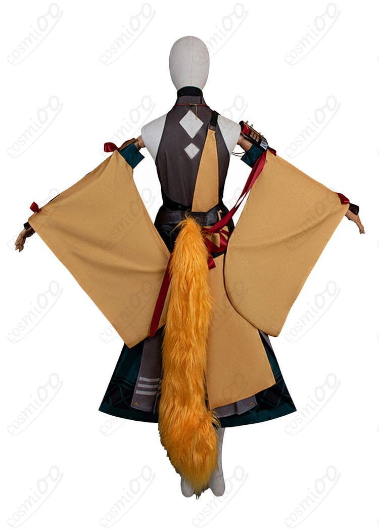 アークナイツ 司霆レイズ コスプレ衣装 背面写真|背中の装飾・フリンジなど細部まで再現