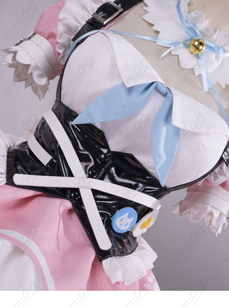 衣襟の装飾ディテール|猫メイド コスプレ衣装 デザイン