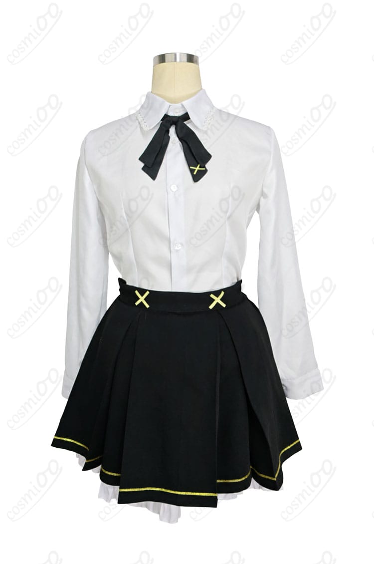 衣斐レナ コスプレ衣装 シャツ&スカート正面装飾ディテール|細部までこだわり