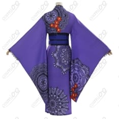 アイカツ！藤堂ユリカ『和の心・ダーク』コスプレ浴衣 高品質フルセット - 2枚目の画像（サムネイル）