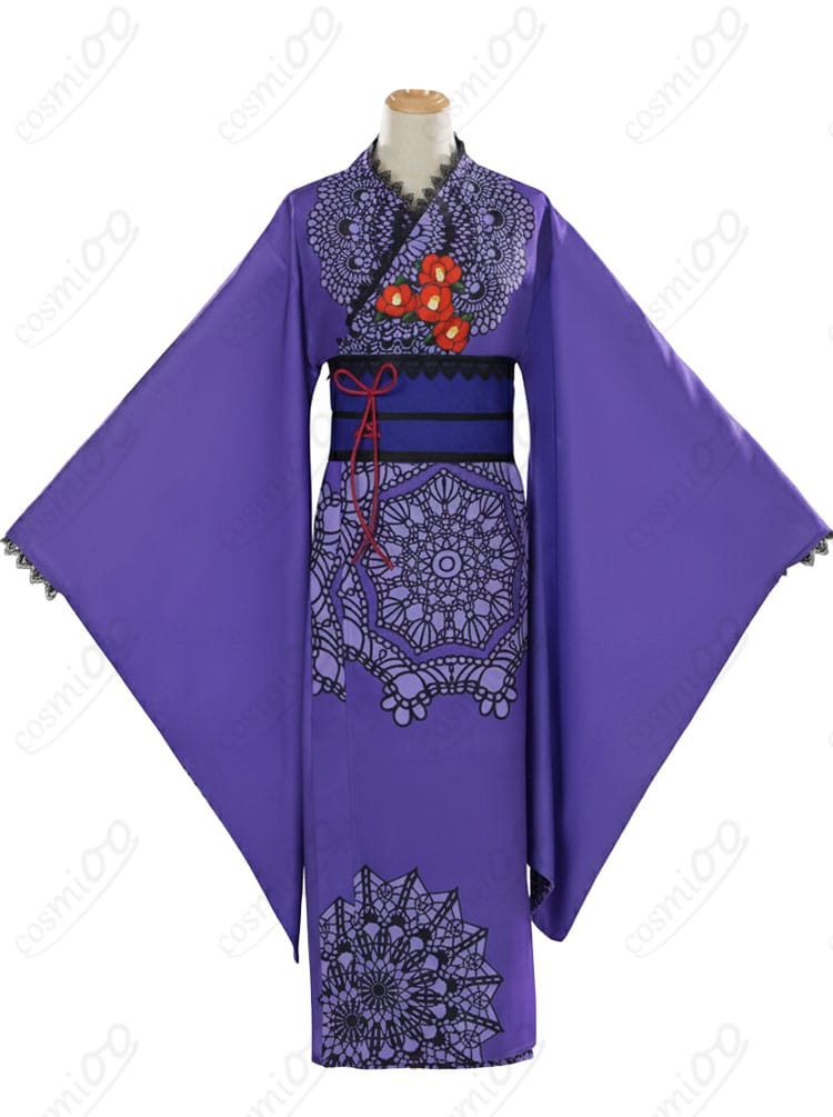 藤堂ユリカ 和の心・ダーク コスプレ浴衣 正面全身画像|高再現デザイン