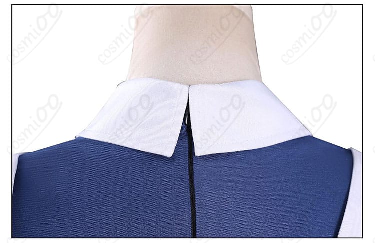 メイド服 背面ファスナー部分の細部画像|着脱しやすい仕様