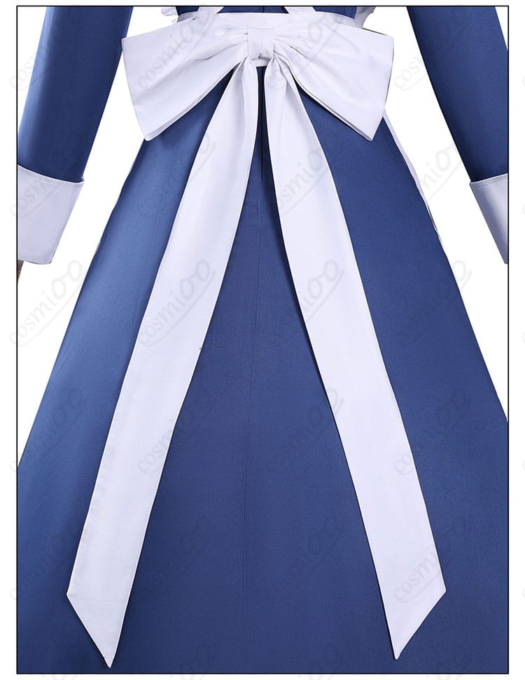 メイド服 背面ホワイトリボン装飾のアップ|可愛いアクセント