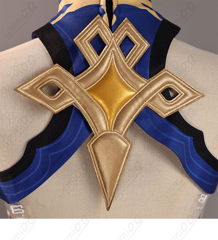 原神 イスタロト コスプレ衣装 背面装飾ディテール|時を司る荘厳デザイン
