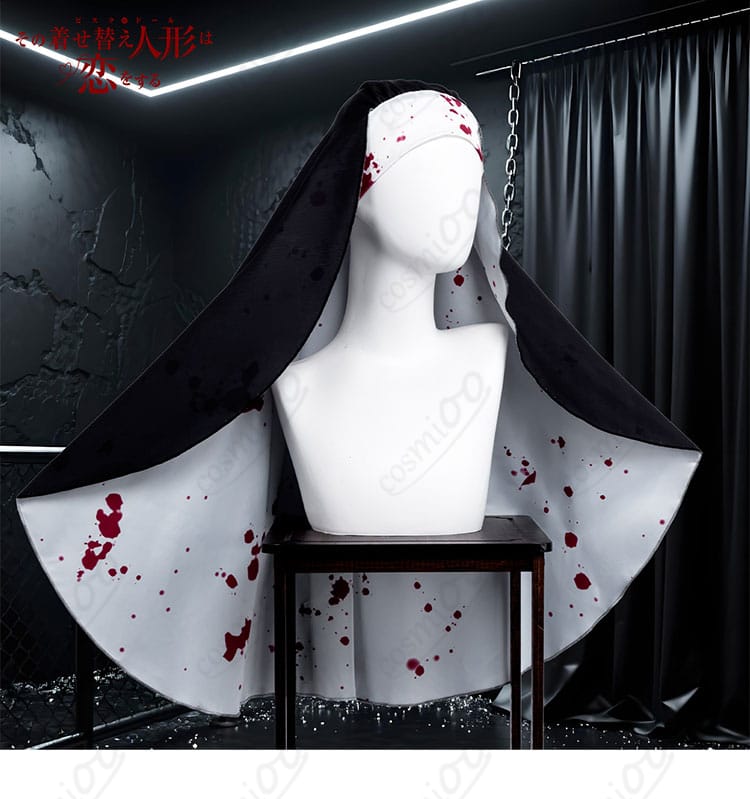 修道服コスプレ衣装 ウィンプル装飾アップ|小物アクセで世界観再現