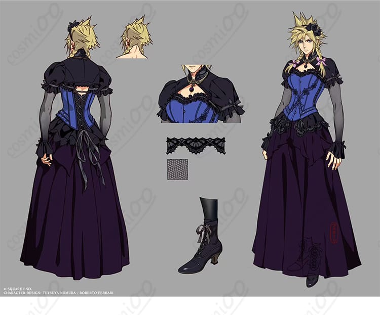 クラウド・ストライフ コスプレ衣装|リメイク版通常衣装の全体ディテール確認用画像・高再現デザインをチェック