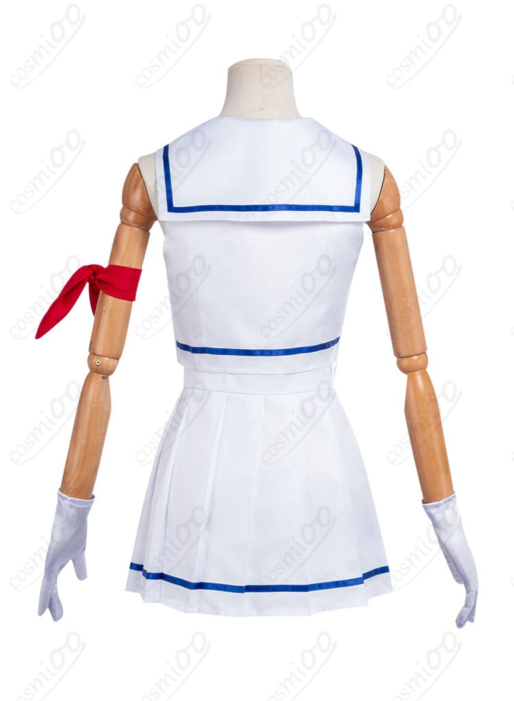 アスナ夏セーラー服コスプレ衣装 背面デザイン｜シルエット確認におすすめ