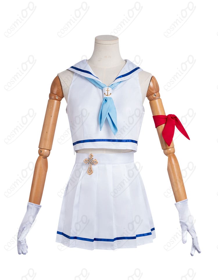 アスナ夏セーラー服コスプレ衣装 正面デザイン｜清楚な制服スタイル
