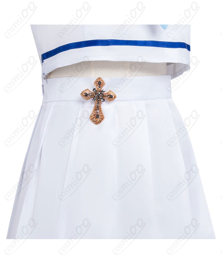 アスナ セーラー服コスプレ衣装 腰飾りディテール｜装飾細部まで高品質再現