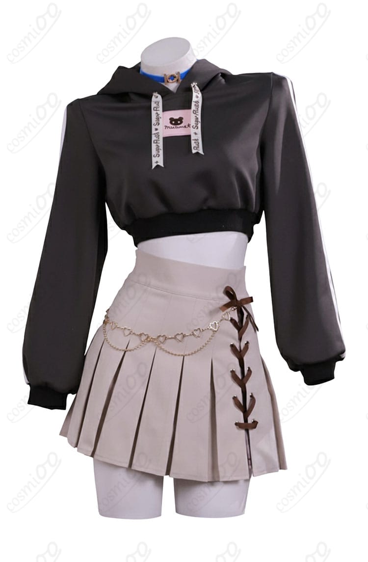 さくらみこ ベアブランド風 パーカー正面ディテール