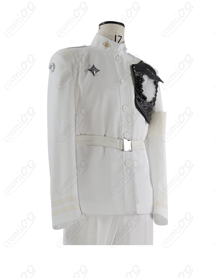 白戦闘服 上衣フロント装飾ディテール|HUNDRED LINE コスプレ