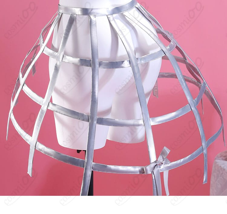 暁山瑞希 コスプレ衣装 スカート内部ディテール|パニエ構造でボリューム感を再現。