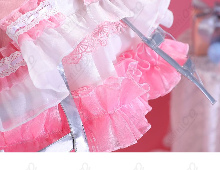 暁山瑞希 コスプレ衣装 スカートレース装飾ディテール|繊細なレースが高級感を演出。