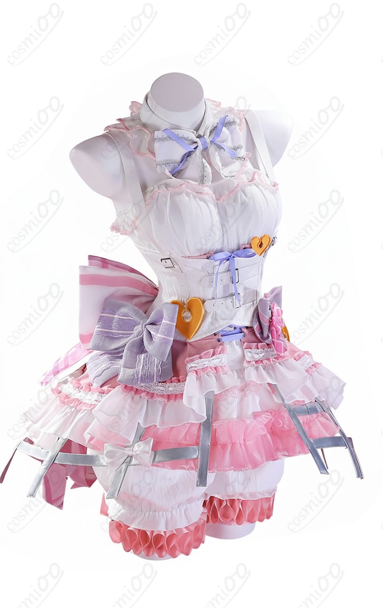 暁山瑞希「ハイド・クリノリン」コスプレ衣装 正面全体図|レースとリボンが映える高品質仕上げ。