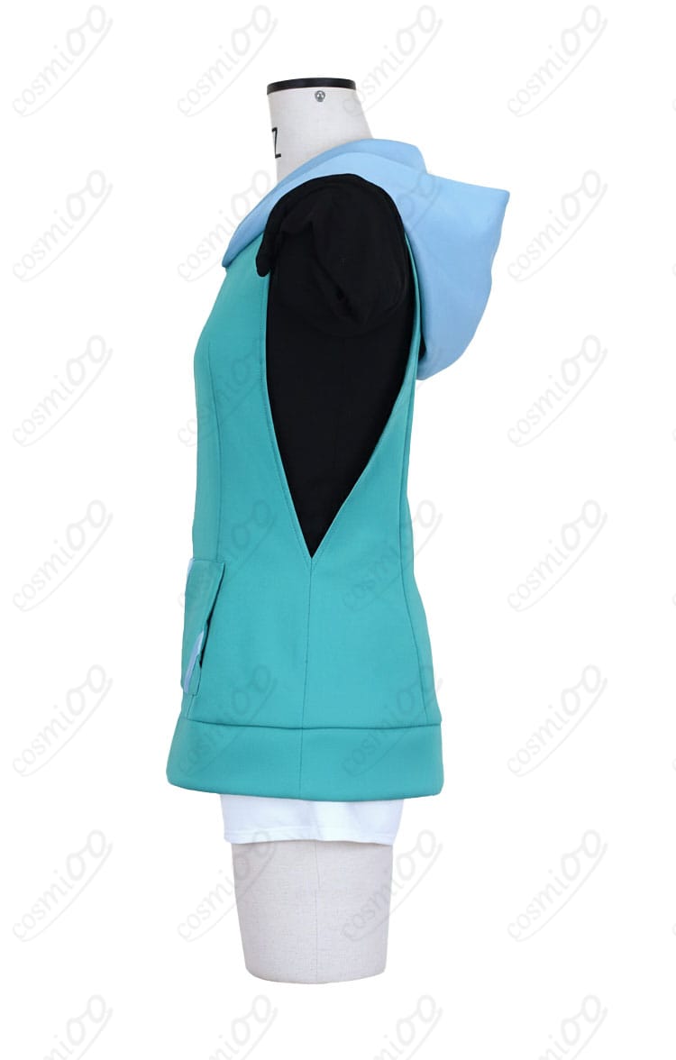 リコ メガボルテージVer コスプレ衣装 左側ディテール|袖やポケット部分の丁寧な仕上げを確認。