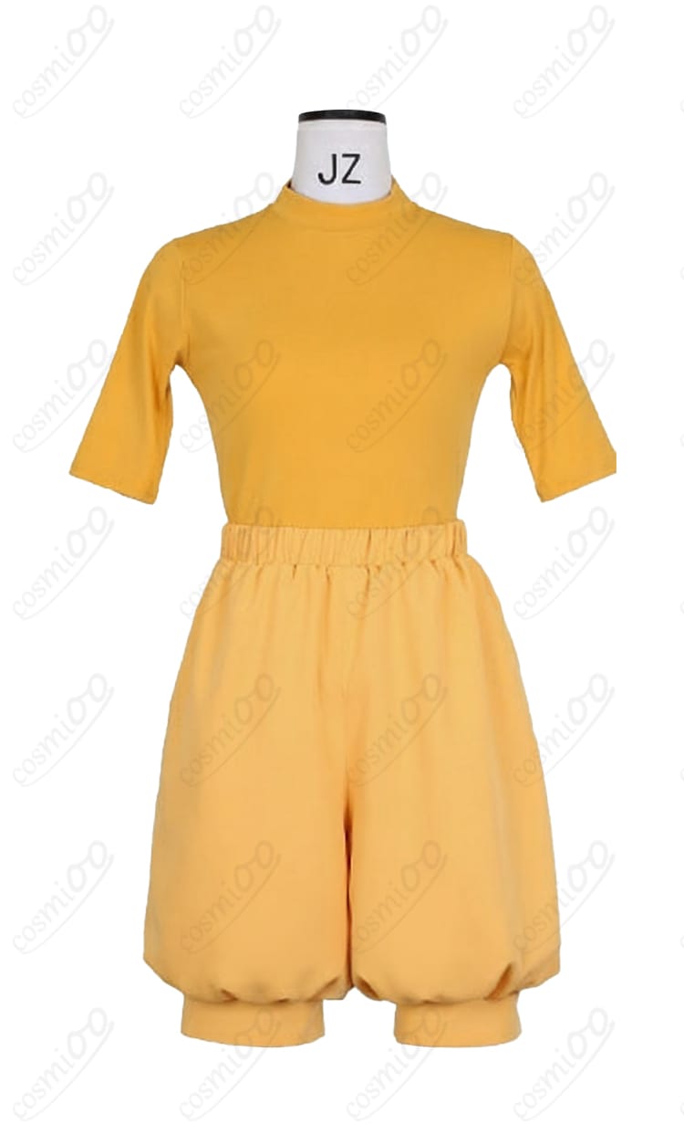 兎山大福 コスプレ衣装 内搭 黄色シャツとパンツの細部デザイン