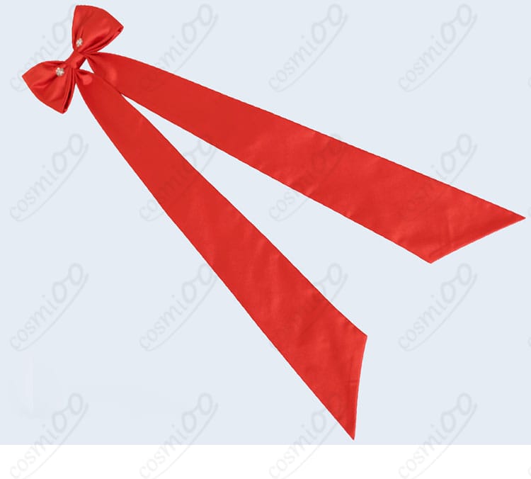 兎山悟 コスプレ アクセサリー赤リボン クローズアップ|小物まで忠実に再現