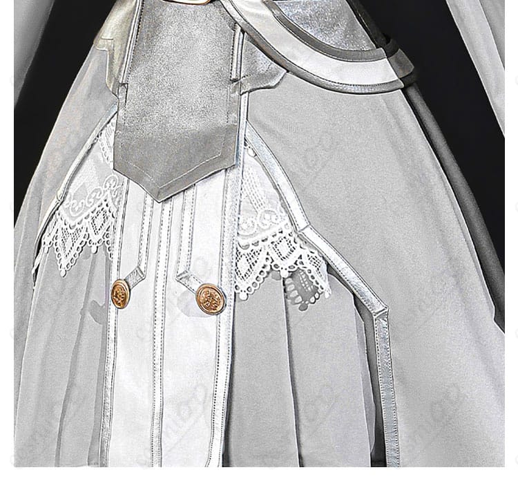 ソードアート・オンライン アスナ 星王妃 コスプレ衣装 衣裳裾部分ディテール画像|繊細なレースと流れるシルエット