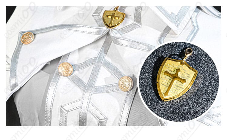 ソードアート・オンライン アスナ 星王妃 コスプレ衣装 衣襟装飾ディテール画像|精巧な刺繍と高級感ある仕上げ