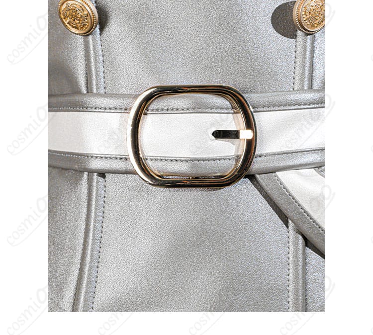 ソードアート・オンライン アスナ 星王妃 コスプレ衣装 腰封装飾ディテール画像|ゴールドの装飾が華やかさを演出