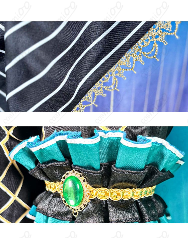 服装衣裳裾＆脚部装飾細部図｜あくねこ ナック・シュタイン コスプレ 衣裳裾ラインと脚部アクセント装飾