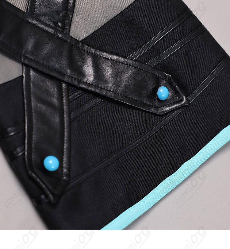 初音ミク 壊れたセカイ コスプレ衣装 袖口の細部アップ|快適な着心地と丁寧な縫製