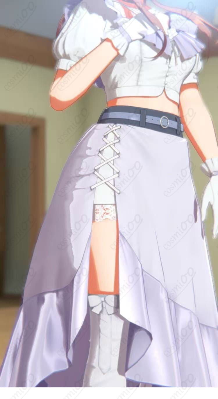 姫崎莉波『clumsy trick』ライブ衣装 スカート側面装飾ディテール｜華やかなフリルと布地の質感を忠実再現