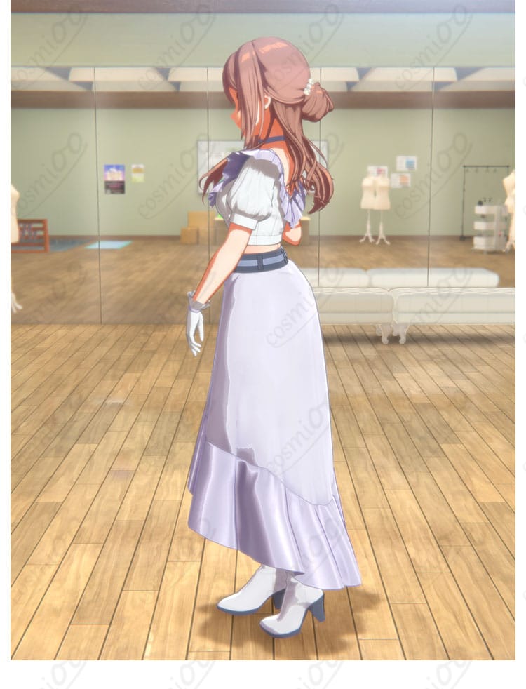 姫崎莉波『clumsy trick』ライブ衣装 コスプレ左側アングル｜シルエット美と衣装の質感が魅力