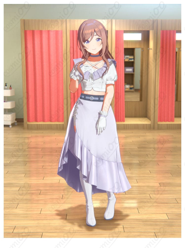 姫崎莉波『clumsy trick』ライブ衣装 コスプレキャラクター正面ショット｜学園アイドルマスター公式風デザイン・高再現度