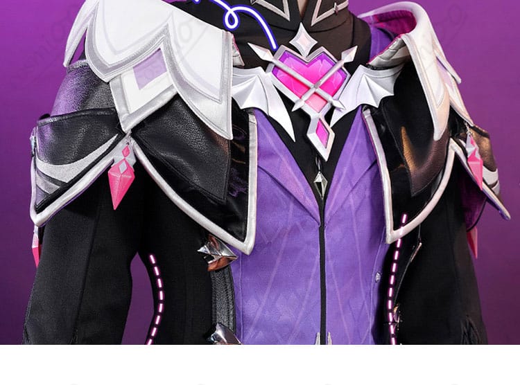 原神 ドゥリン コスプレ衣装 衣襟装飾のディテール写真|精巧な装飾デザイン