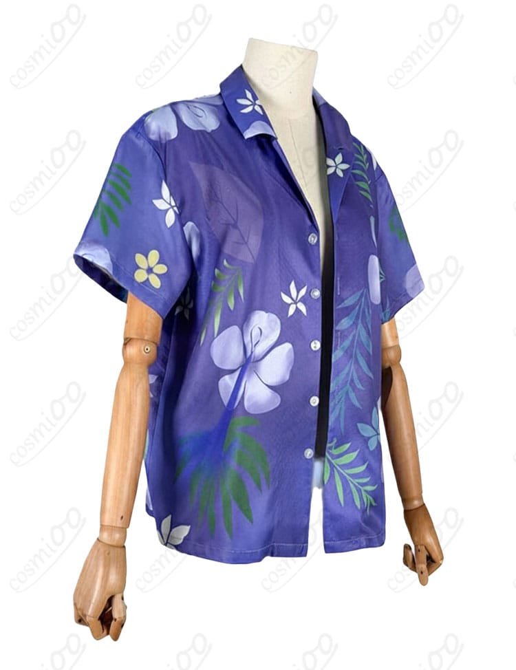 剣持刀也 アロハシャツ コスプレ衣装 右側画像|シルエット確認におすすめ