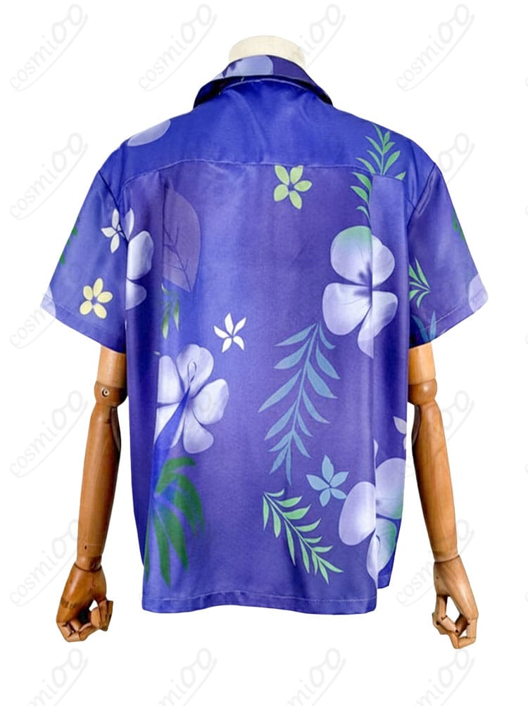 剣持刀也 アロハシャツ コスプレ衣装 背面画像|後ろ姿のデザインチェック