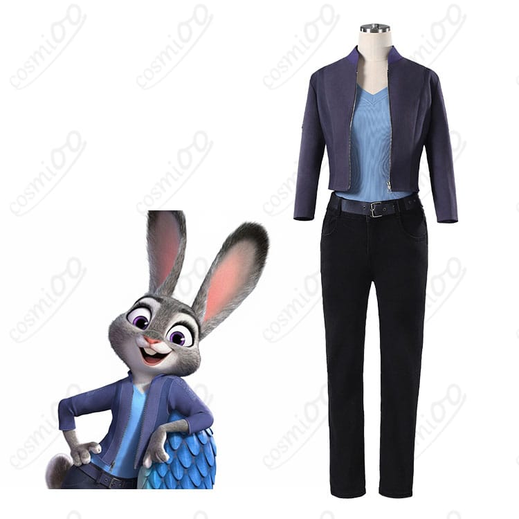 ジュディ・ホップス 警官制服 コスプレ衣装 キャラクター全身イメージ|ズートピア2