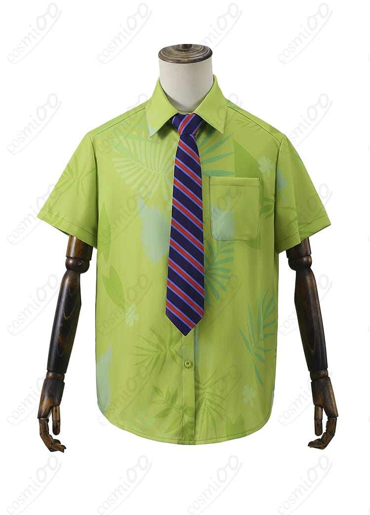 ズートピア2 ニック・ワイルド コスプレ衣装 グリーンシャツ&ネクタイ 正面画像