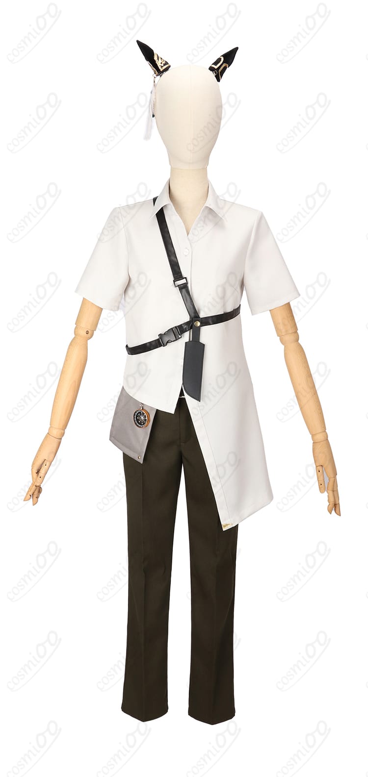 ウマ娘 ステイゴールド 勝負服 上衣シャツとパンツの正面ディテール画像|質感と装飾を確認