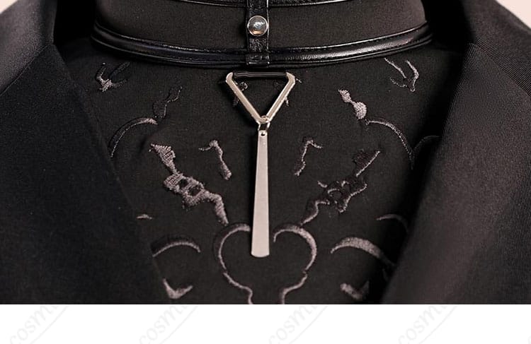 襟元装飾ディテール|にじさんじ葛葉コスプレ ヒットマン衣装