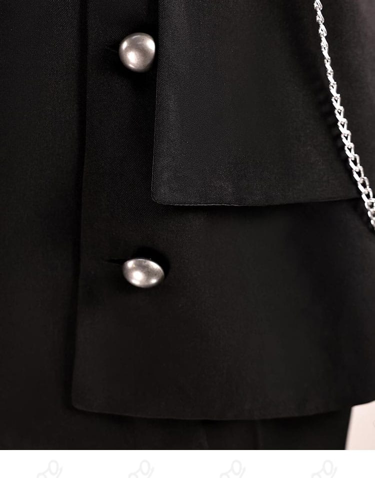 ボタン装飾の細部画像|コスプレ衣装 葛葉ヒットマンver.